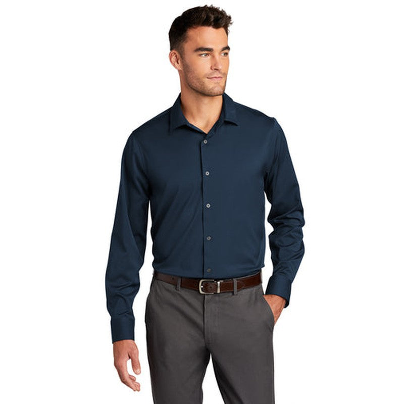 NEW INSIGNIA MEN'S - Port Authority ® City Stretch Shirt - River Blue Navy