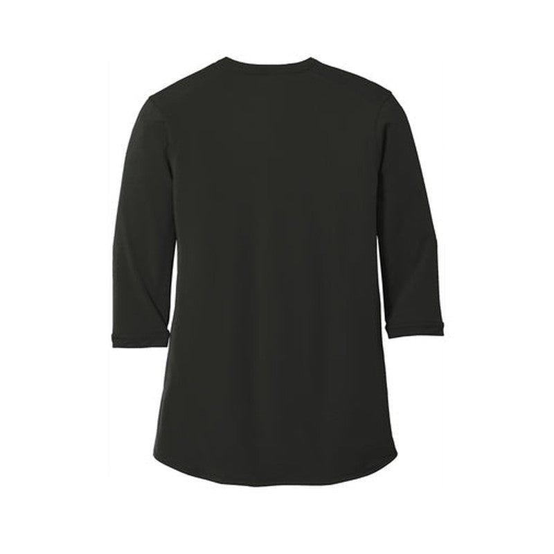 NEW INSIGNIA - Port Authority ® Ladies UV Choice Pique Henley - Black