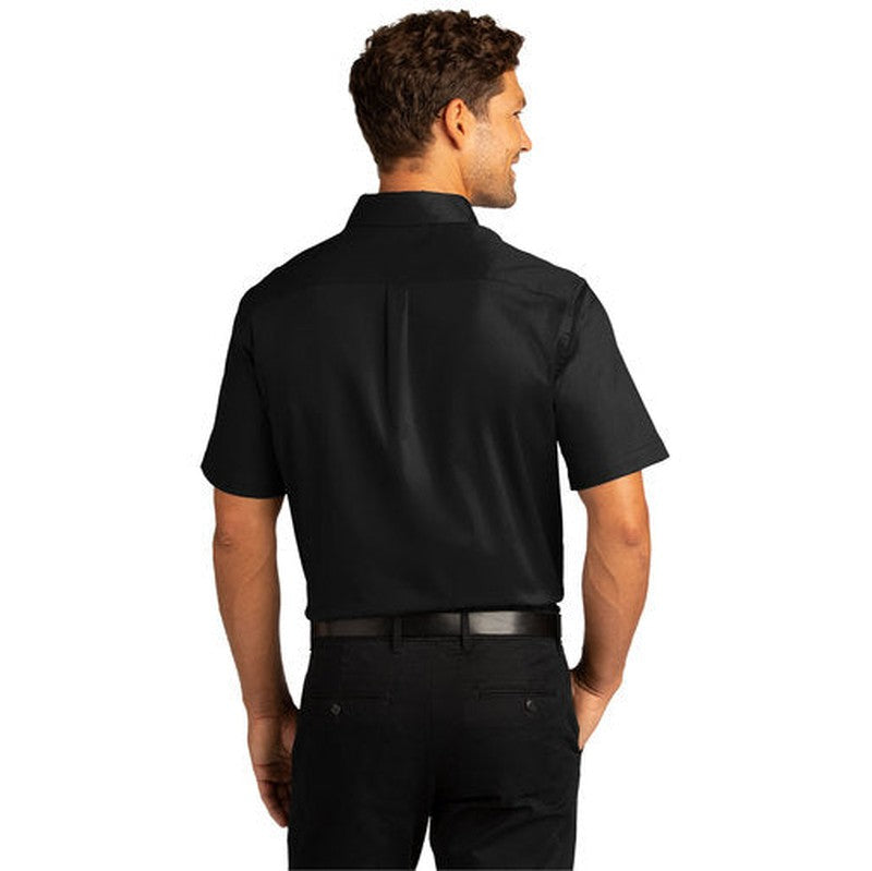 NEW INSIGNIA - MEN'S Short Sleeve SuperPro™ React™Twill Shirt - Black