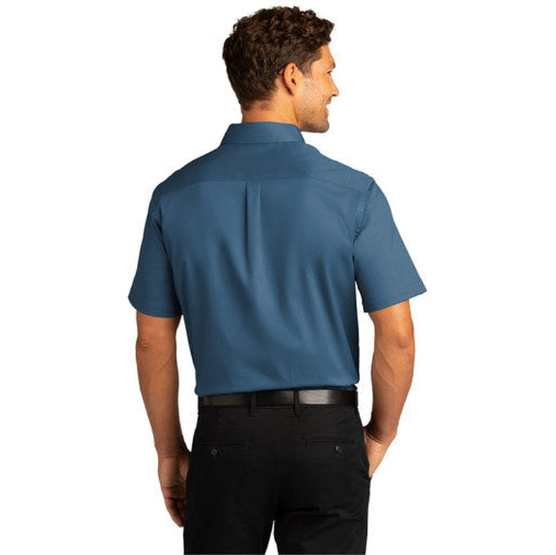 NEW INSIGNIA MEN'S - Port Authority® Short Sleeve SuperPro React™Twill Shirt - Regatta Blue