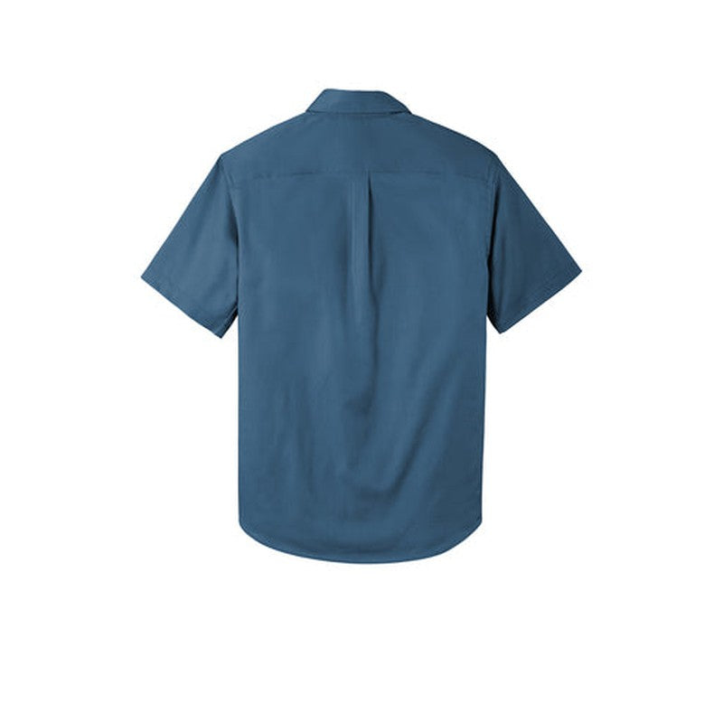 NEW INSIGNIA MEN'S - Port Authority® Short Sleeve SuperPro React™Twill Shirt - Regatta Blue