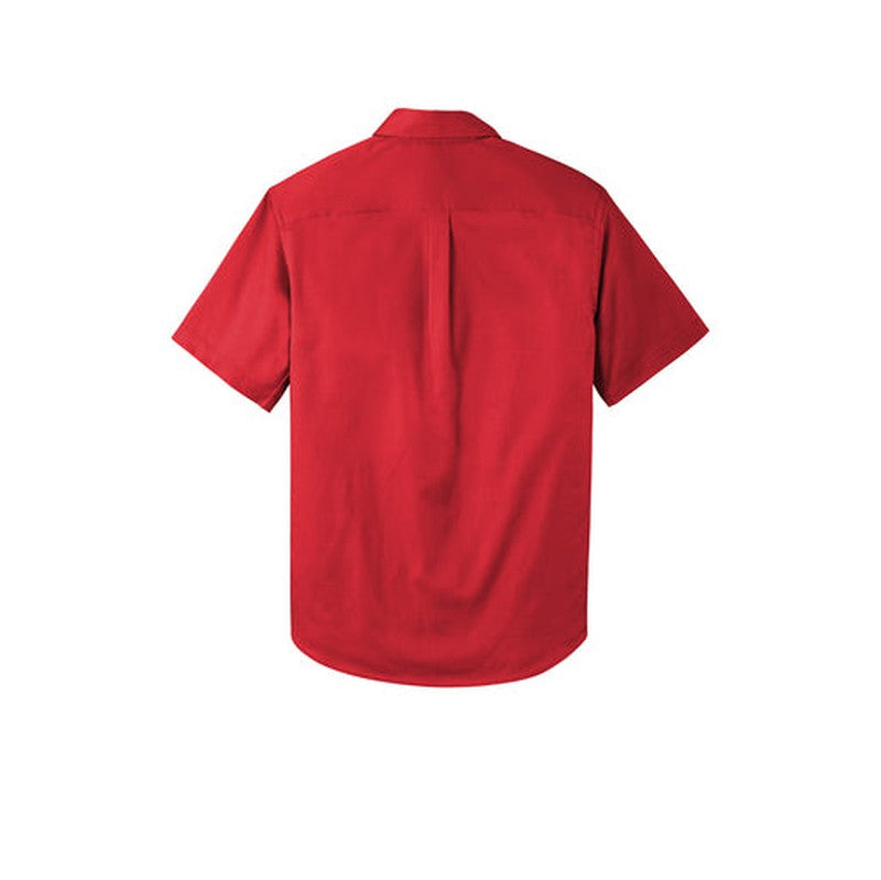 NEW INSIGNIA MEN'S - Port Authority® Short Sleeve SuperPro React™Twill Shirt - Red