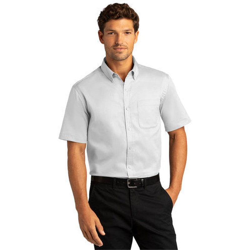 NEW INSIGNIA MEN'S - Port Authority® Short Sleeve SuperPro React™Twill Shirt - White