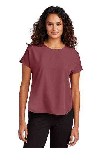 NEW INSIGNIA - Mercer+Mettle™ Women's Stretch Crepe Crew - Rosewood