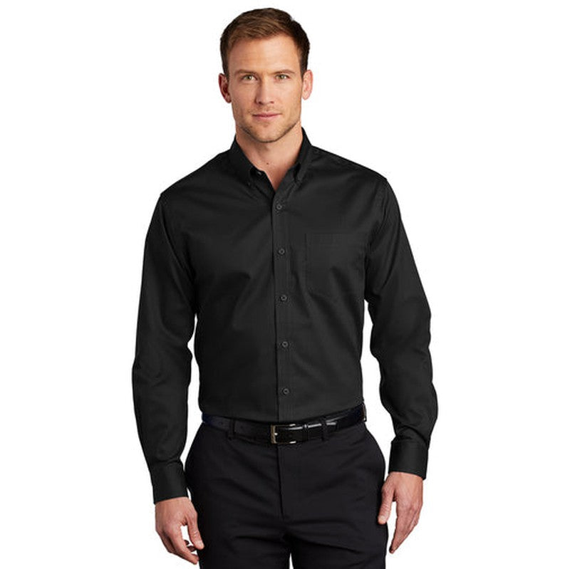 NEW INSIGNIA MEN'S Port Authority® SuperPro™ Twill Shirt - Black