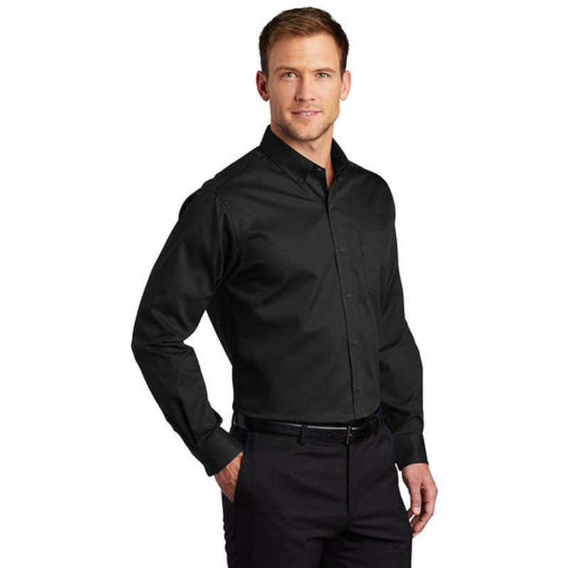 NEW INSIGNIA MEN'S Port Authority® SuperPro™ Twill Shirt - Black