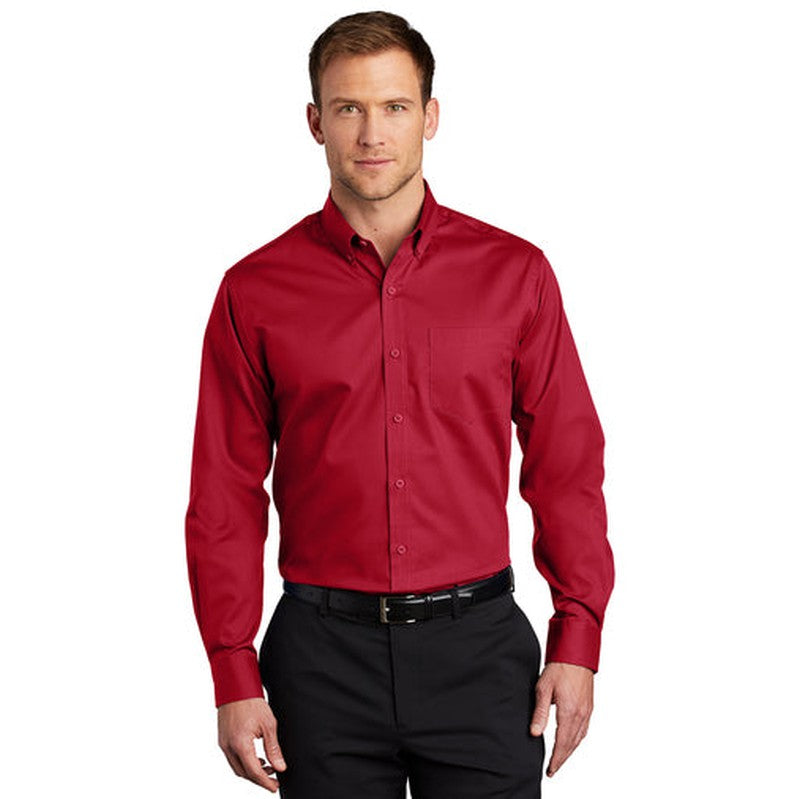 NEW INSIGNIA MEN'S Port Authority® SuperPro™ Twill Shirt - Rich Red