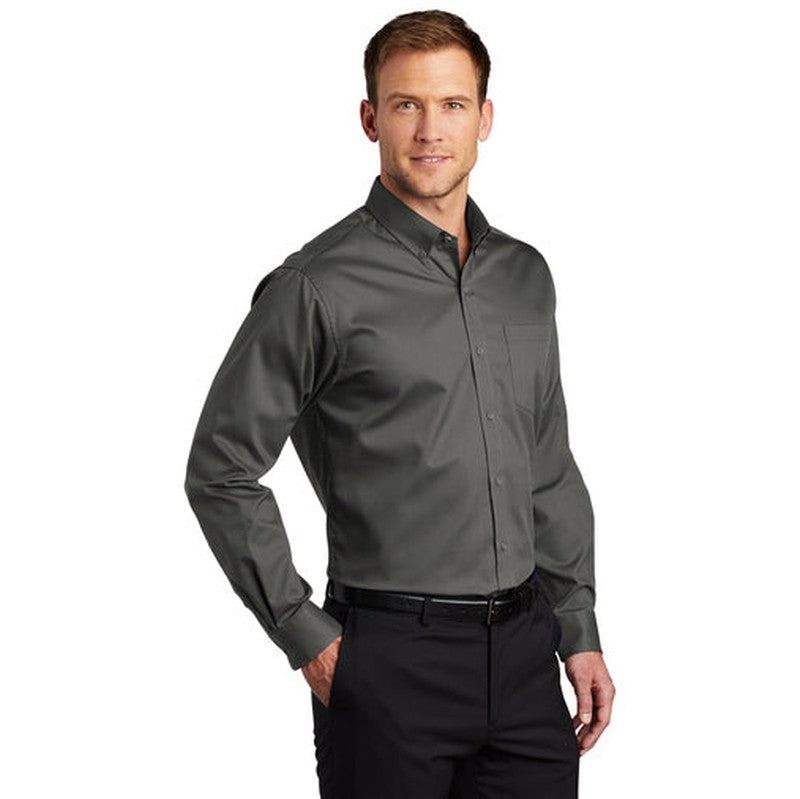 NEW INSIGNIA MEN'S - Port Authority® SuperPro™ Twill Shirt - Sterling Grey