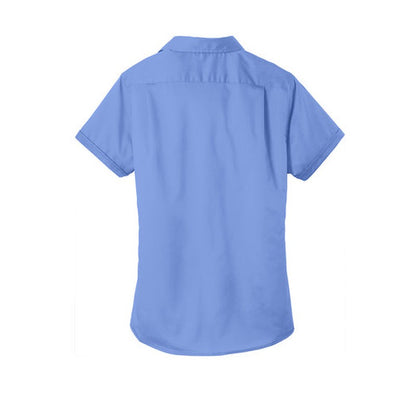 NEW INSIGNIA - Port Authority® Ladies Short Sleeve SuperPro™ Twill Shirt - Ultramarine Blue