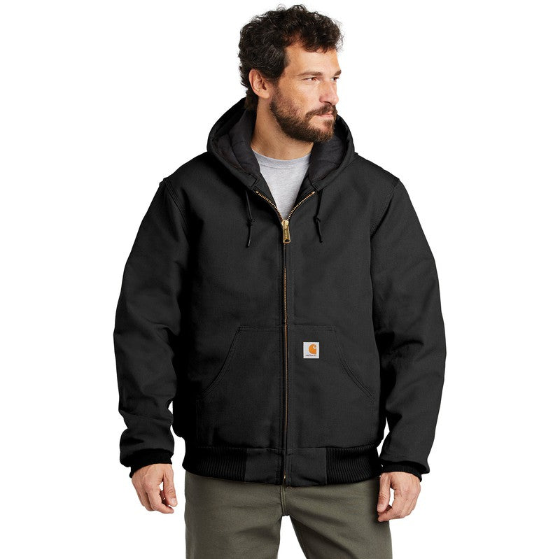 NEW INSIGNIA Carhartt ® Quilted-Flannel-Lined Duck Active Jacket - BLACK