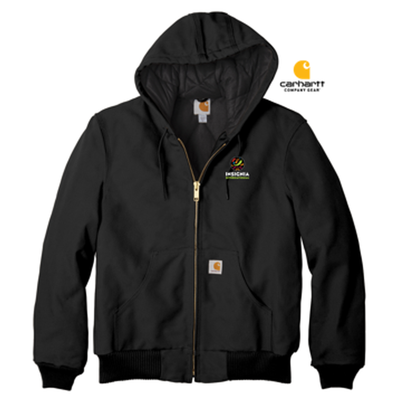 NEW INSIGNIA Carhartt ® Quilted-Flannel-Lined Duck Active Jacket - BLACK