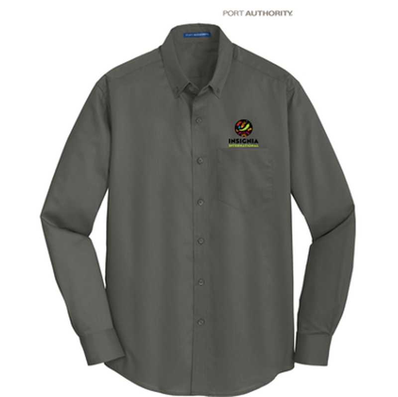 NEW INSIGNIA MEN'S - Port Authority® SuperPro™ Twill Shirt - Sterling Grey