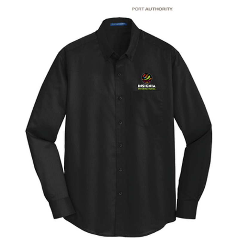 NEW INSIGNIA MEN'S Port Authority® SuperPro™ Twill Shirt - Black