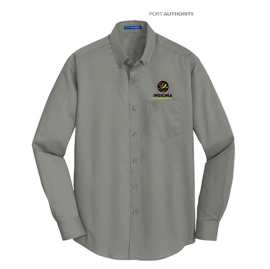 NEW INSIGNIA MEN'S - Port Authority® SuperPro™ Twill Shirt - Monument Grey