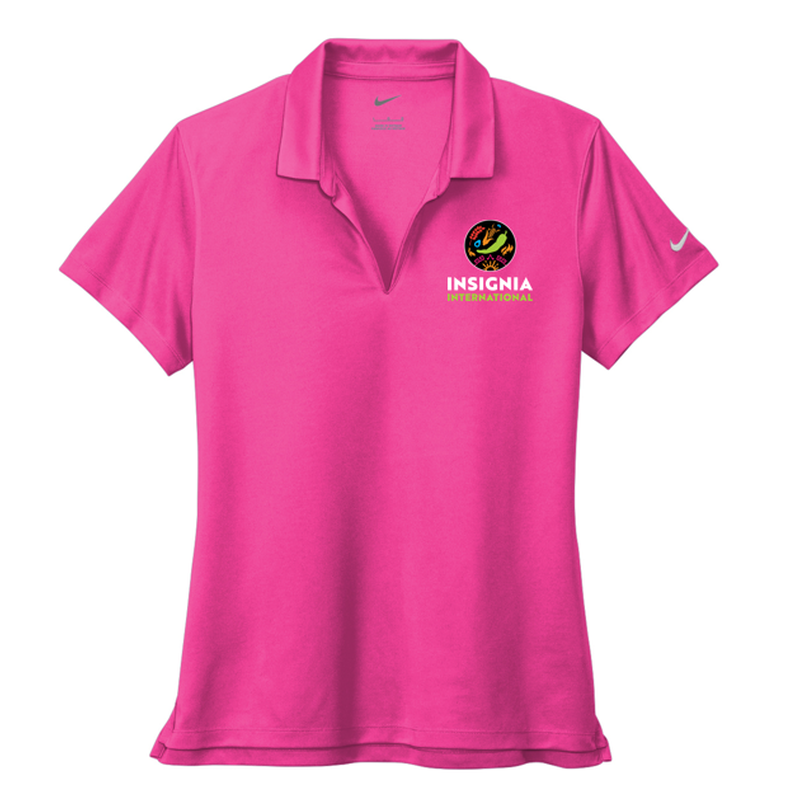 NEW INSIGNIA Ladies Nike Dri-FIT Micro Pique Polo - Vivid Pink