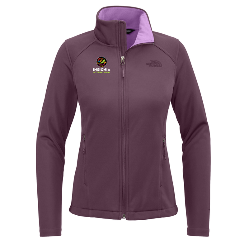 NEW INSIGNIA Ladies The North Face® Ridgewall Soft Shell Jacket - Black Berry Wine