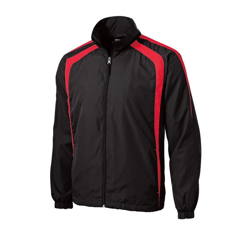 NEW INSIGNIA MEN'S - Sport-Tek® Colorblock Raglan Jacket - Black/Red